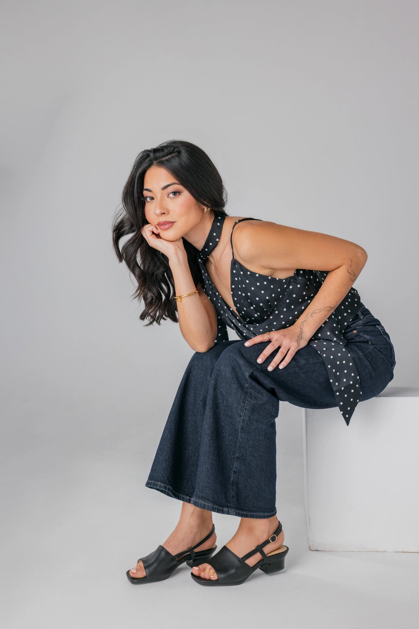 The Shae - Coal Leather 4 Block