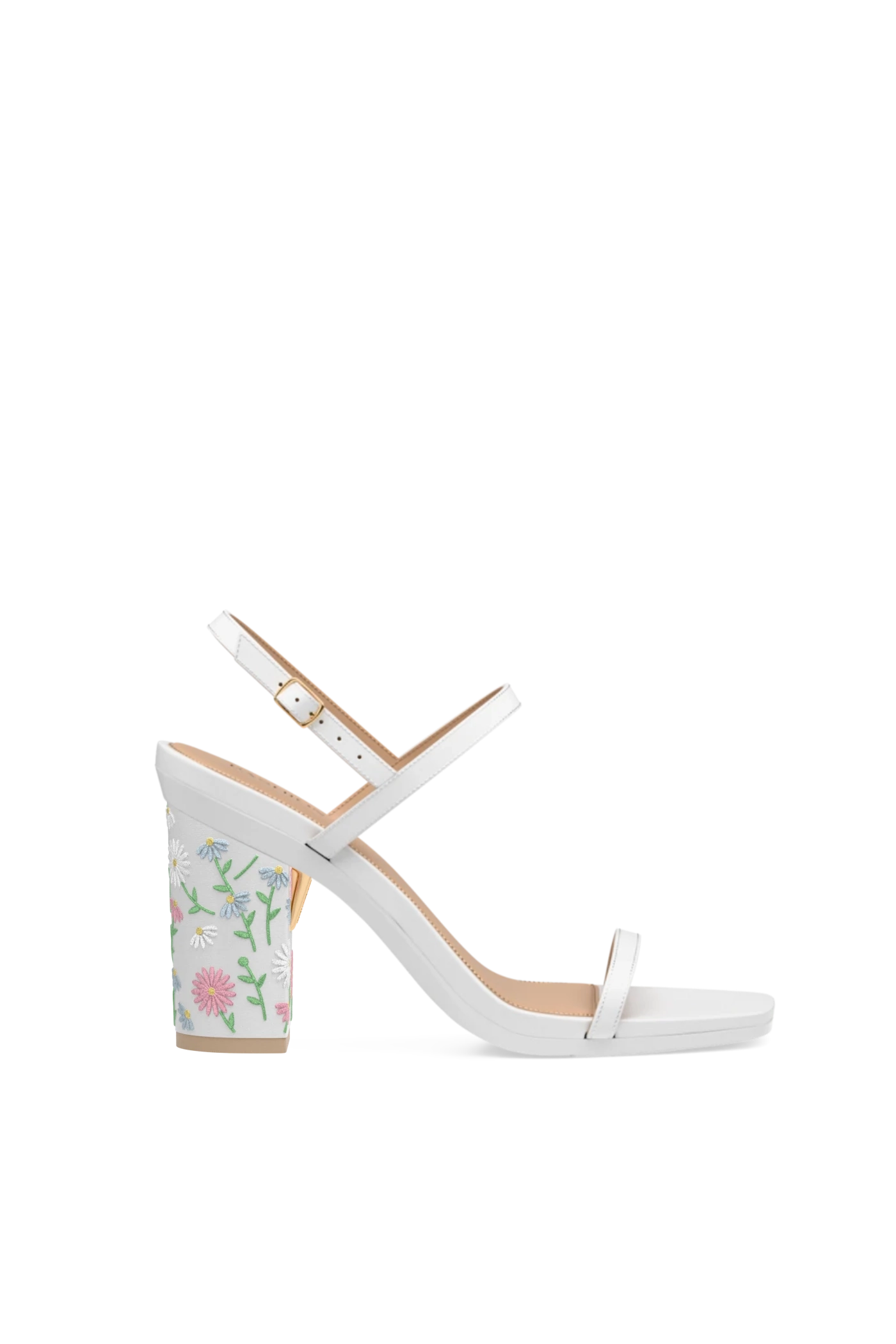 Block Heel Kit 4 White Daisy Embroidery