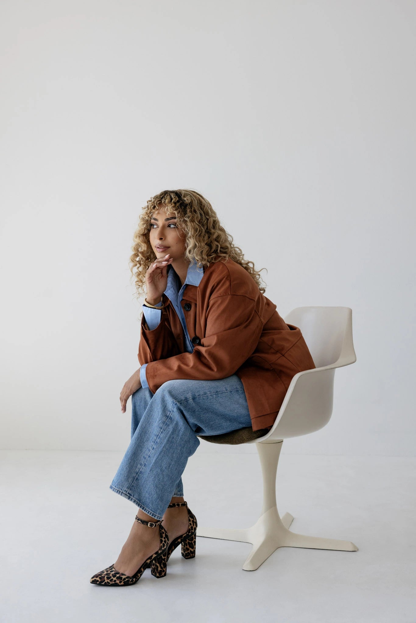 The D'Orsay - Coal Leopard Suede 4 Stiletto