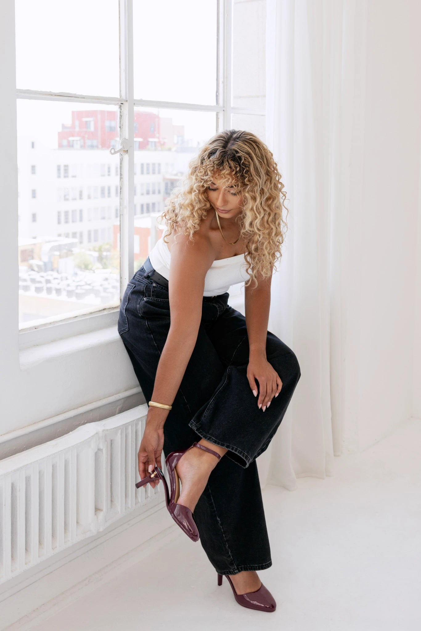 The Margot - Cherry Mocha Patent 4 Stiletto