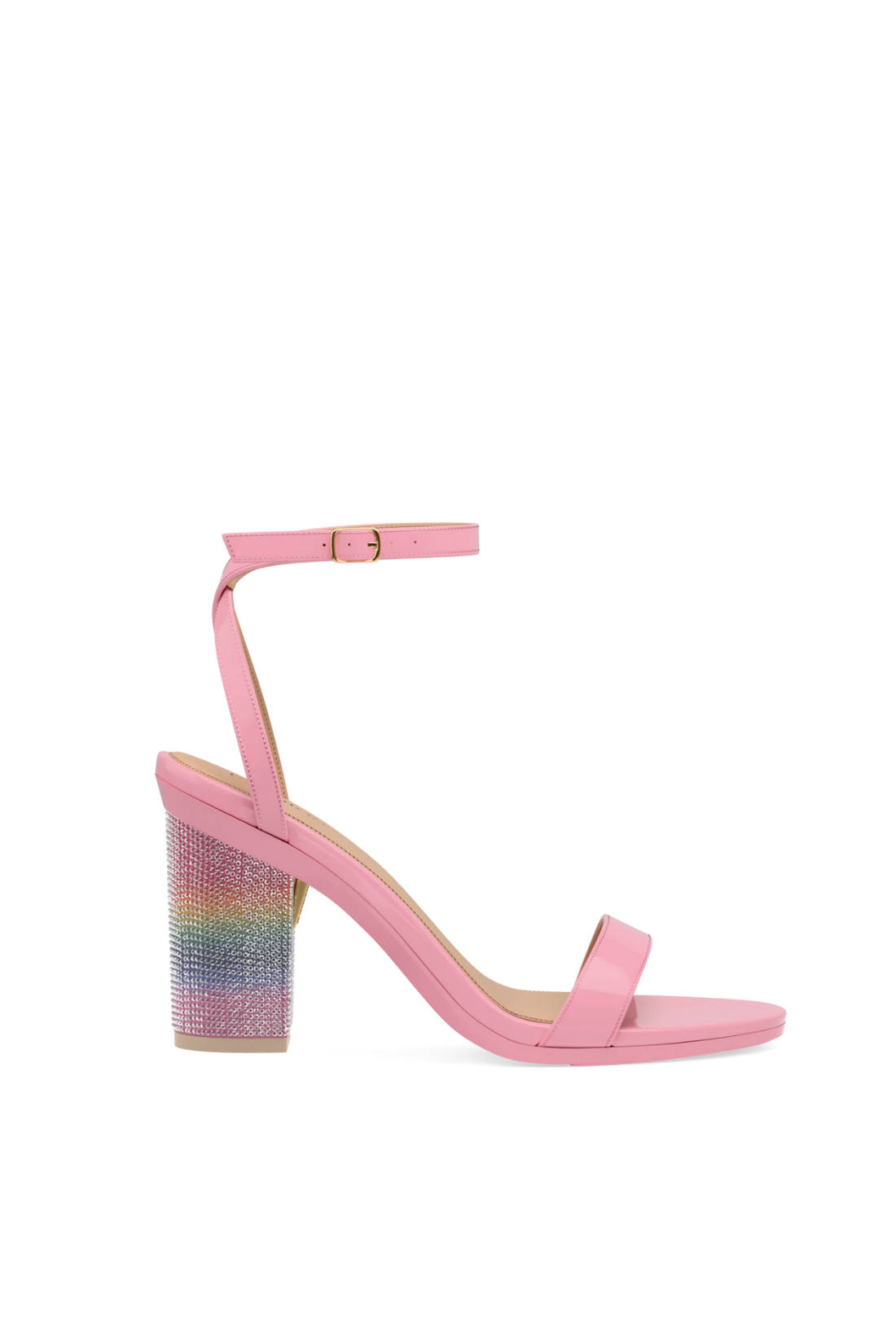 Block Heel Kit 4 Rainbow Rhinestone