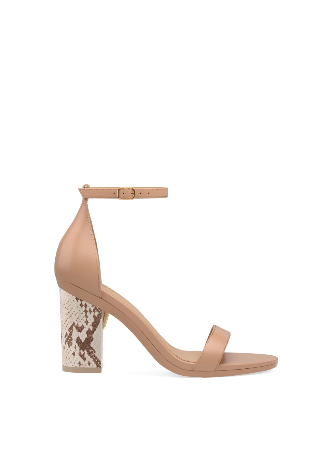 Block Heel Kit 4 Ivory Snakeskin