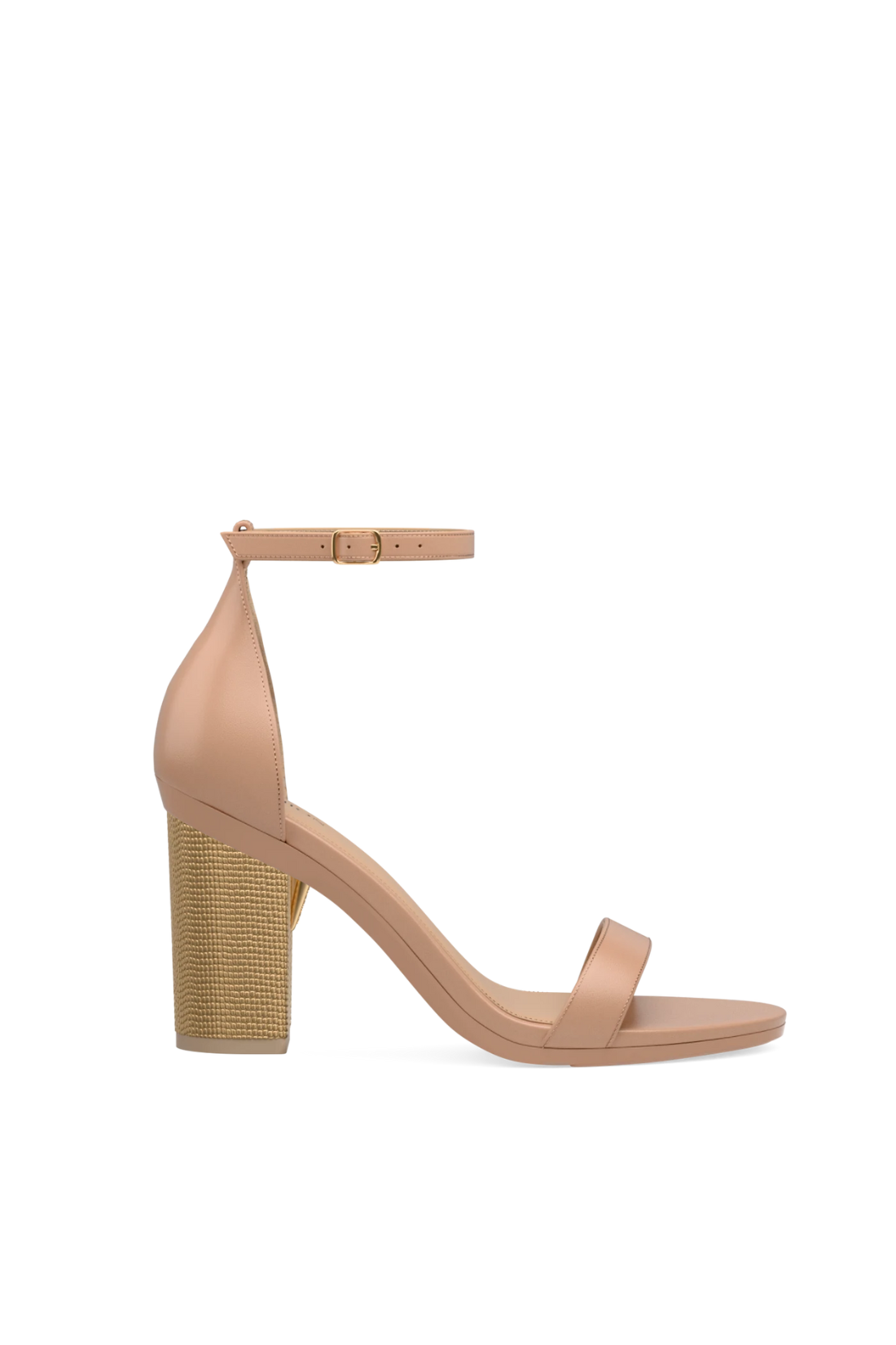 Block Heel Kit 4 Gold Metallic Snake