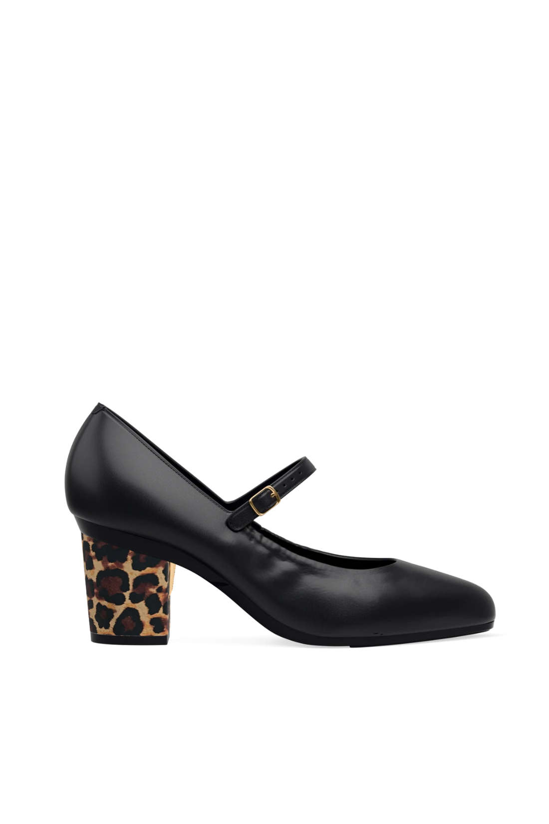 Block Heel Kit 3 Coal Leopard Suede