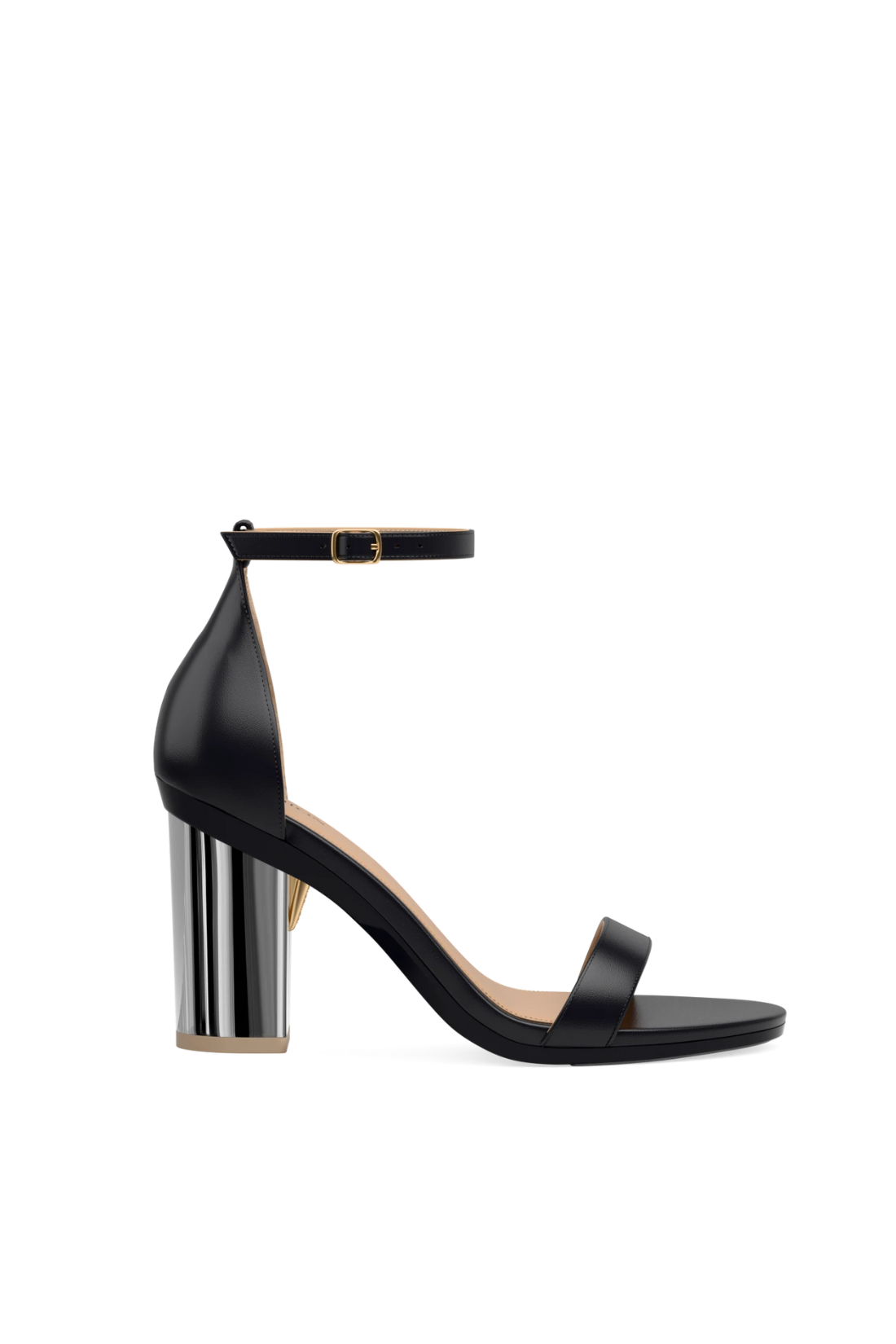 Block Heel Kit 4 Silver Metallic