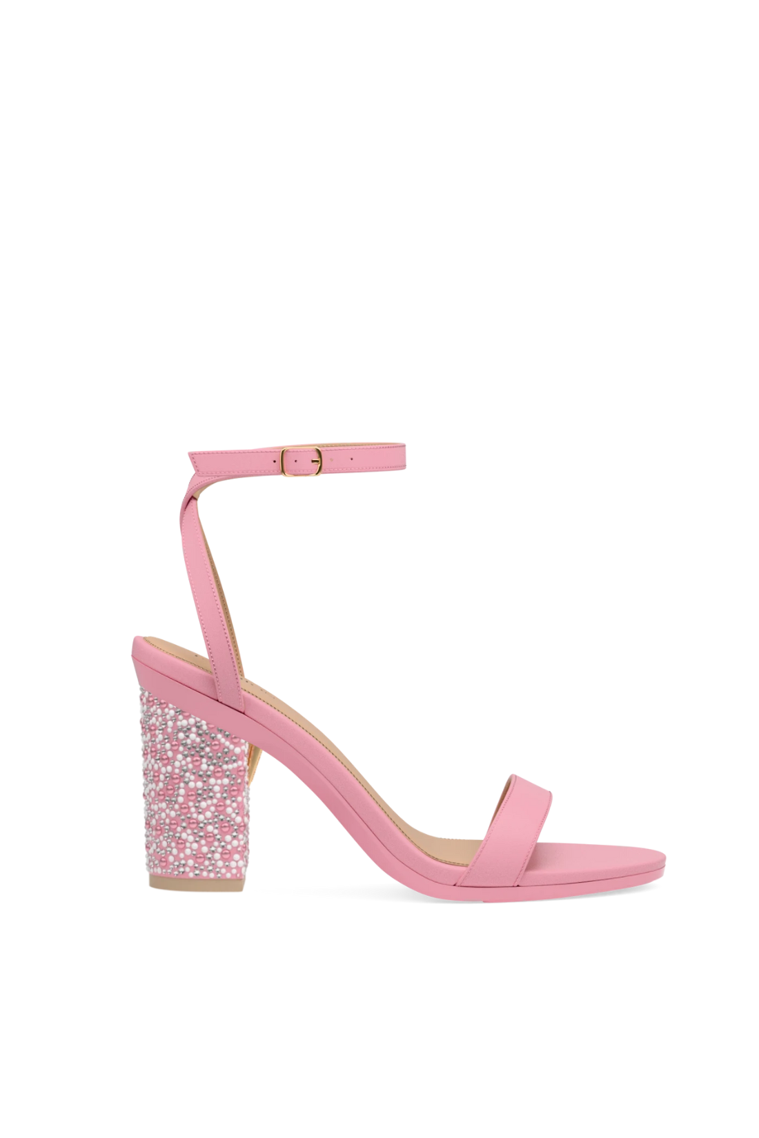 Block Heel Kit 4 Pink Pearl & Rhinestone