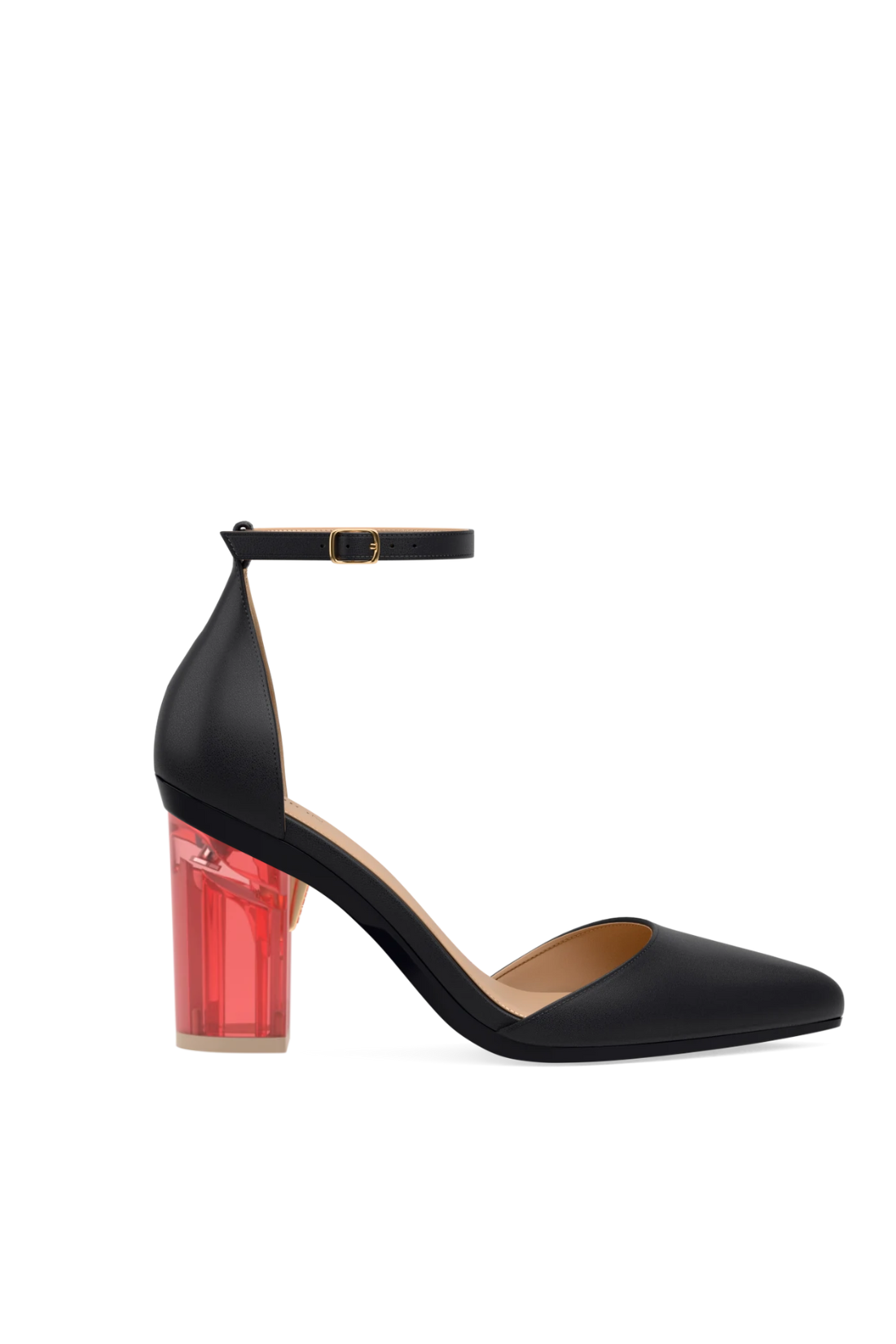 Block Heel Kit 4 Red Tint Transparent