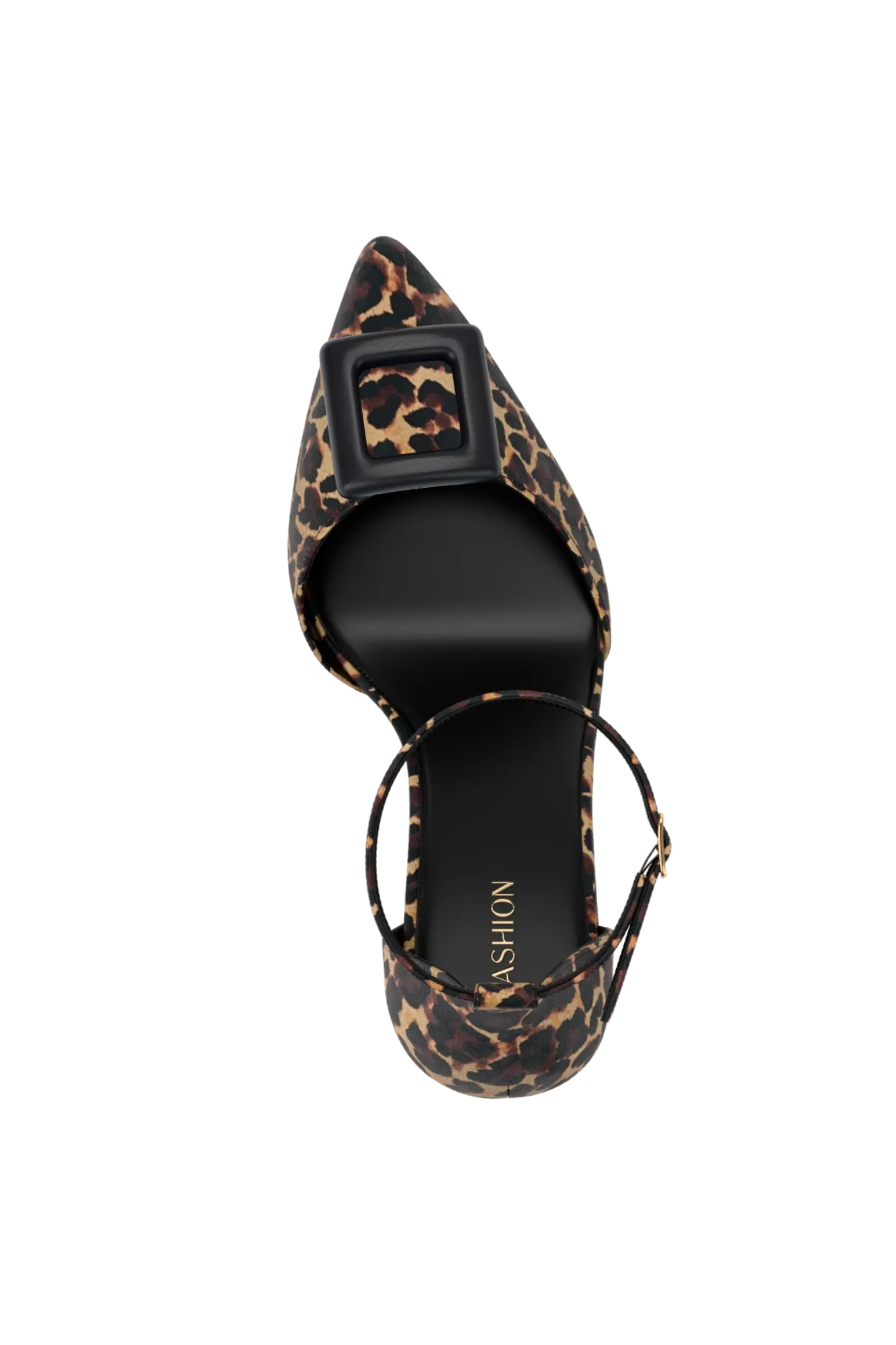 Square Coal Leather Toe Clip