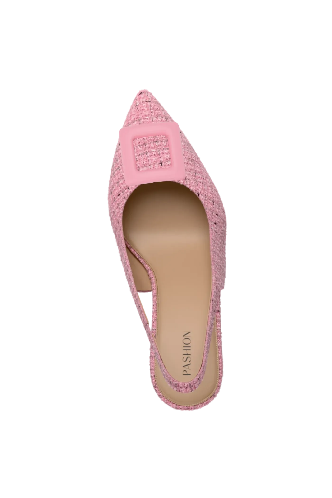 Square Pink Leather Toe Clip