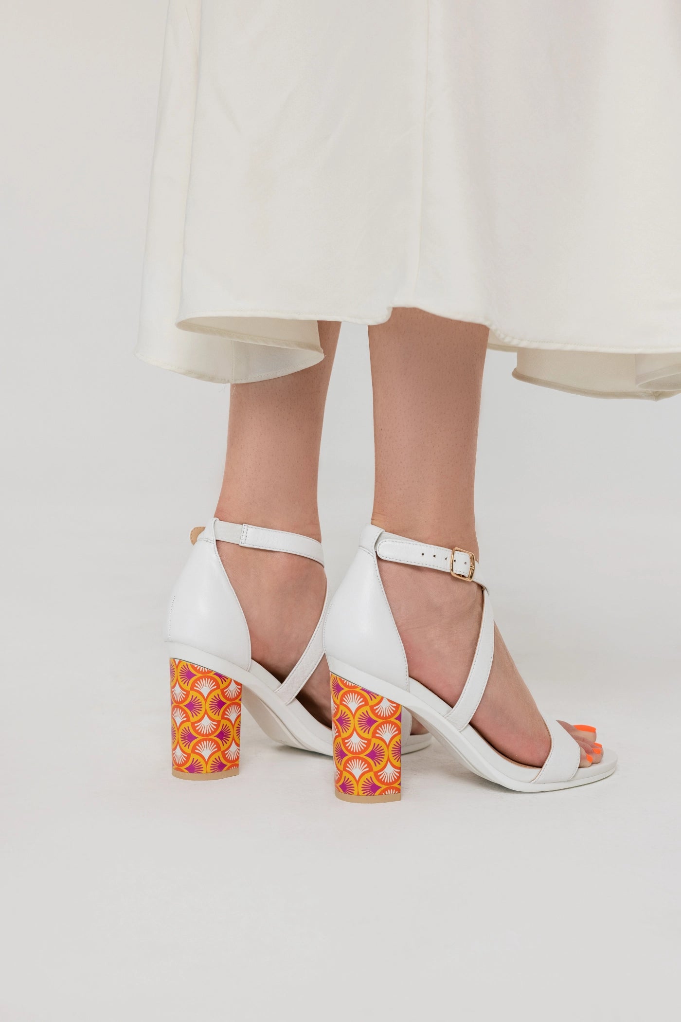 Block Heel Kit 4 Tangerine Deco Print