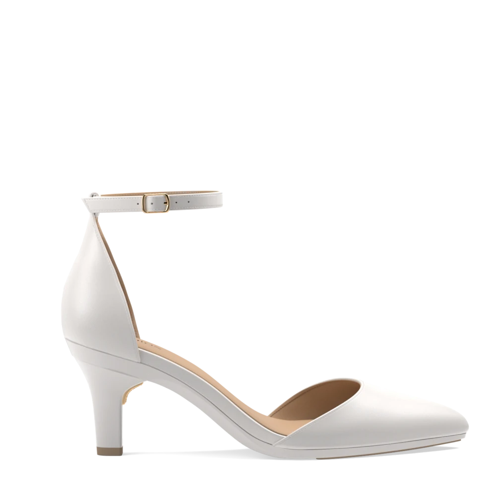 The D'Orsay - White Satin + Stiletto Heel Kit 3 White