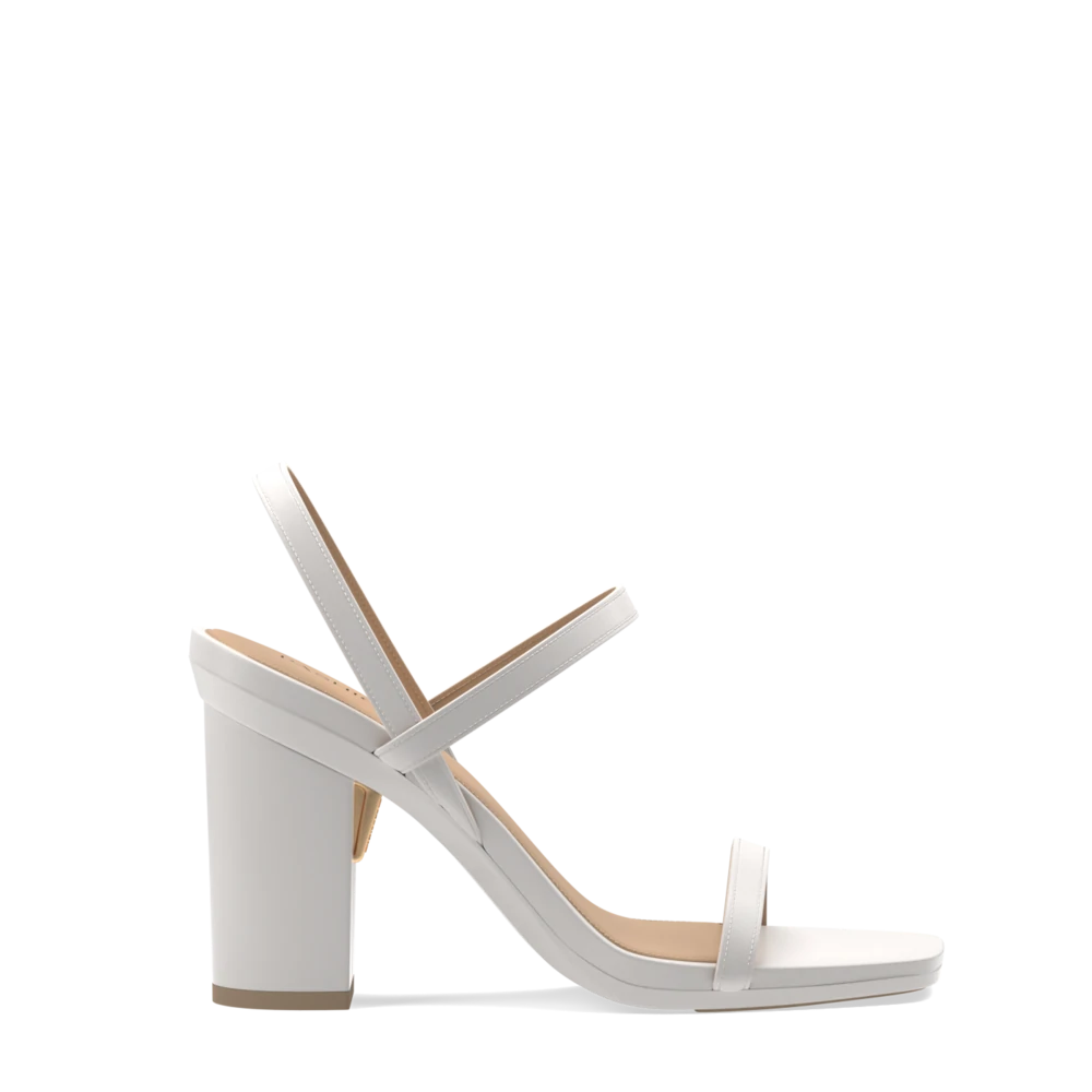 The Miranda White Leather Stiletto 4 good