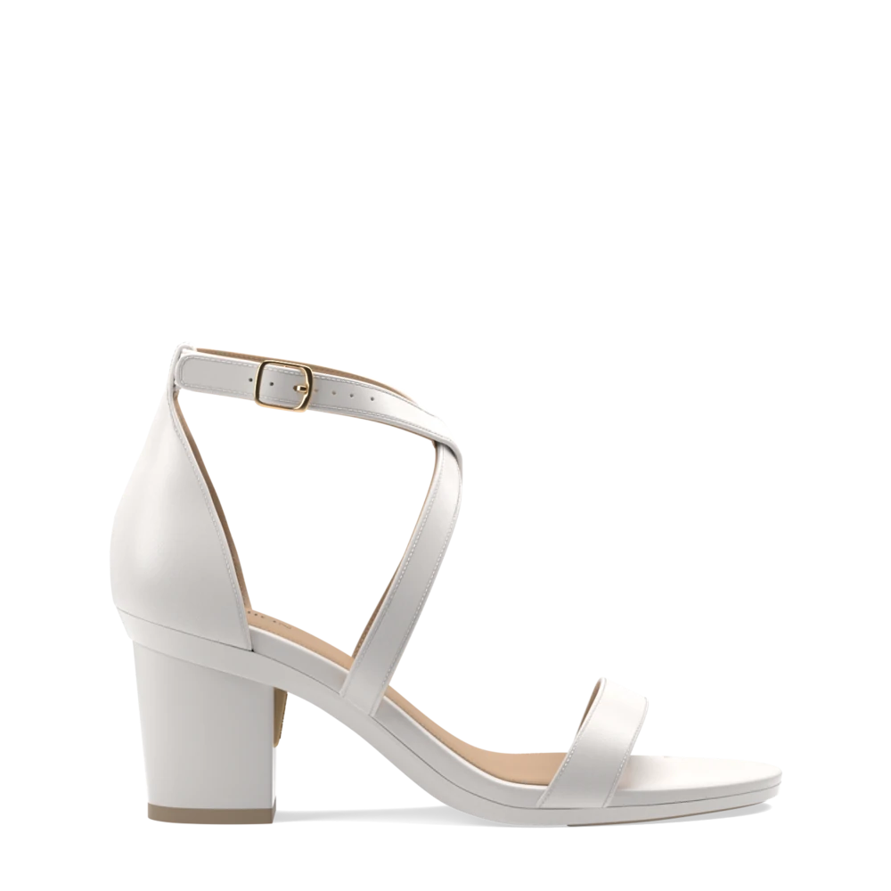 The Sandal White Block Heel Kit 3 White