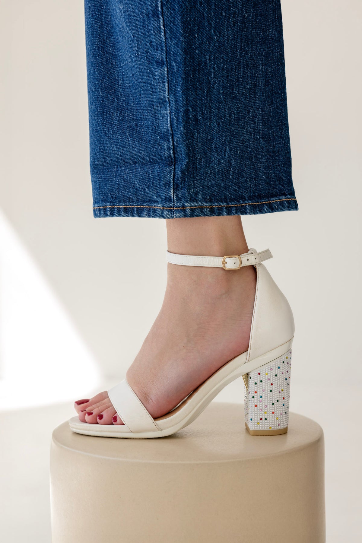 Block Heel Kit 3 Birthday Rhinestone