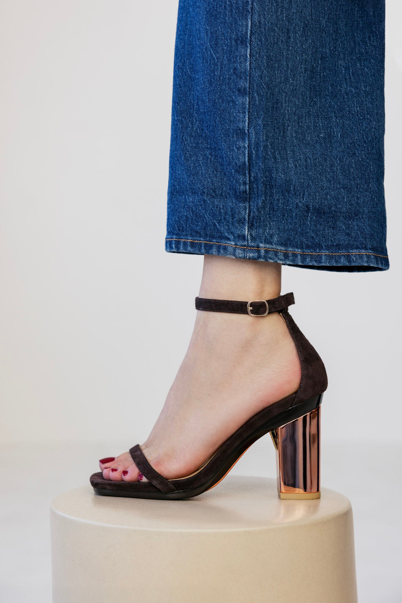 Block Heel Kit 3 Copper Metallic