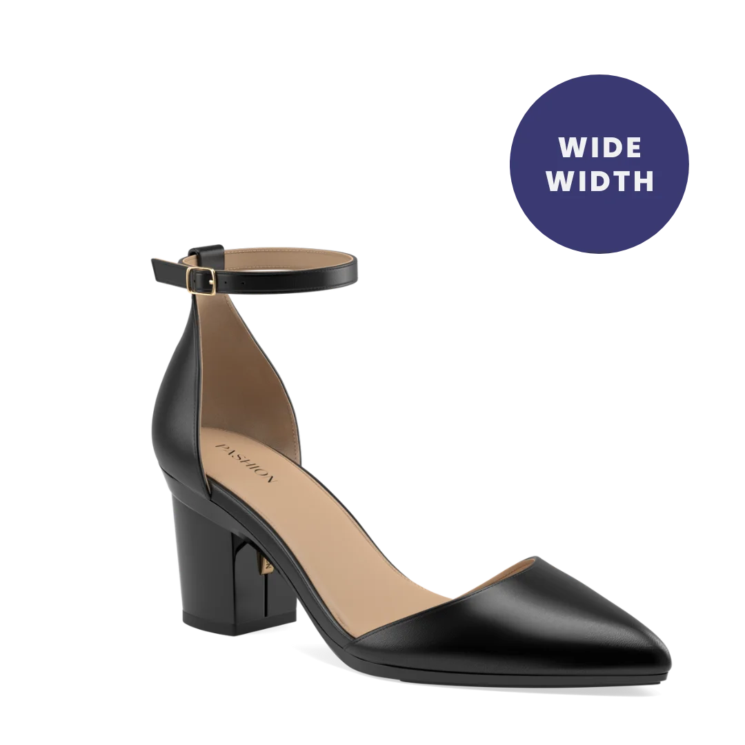 Block heel wide width pumps sales