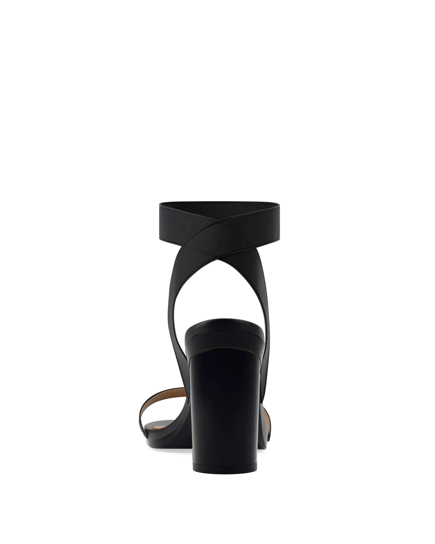 Abby Sandal - Coal Black Elastic 4 Block