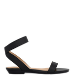 Abby Sandal - Coal Black Elastic