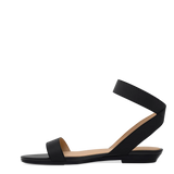 Abby Sandal - Coal Black Elastic