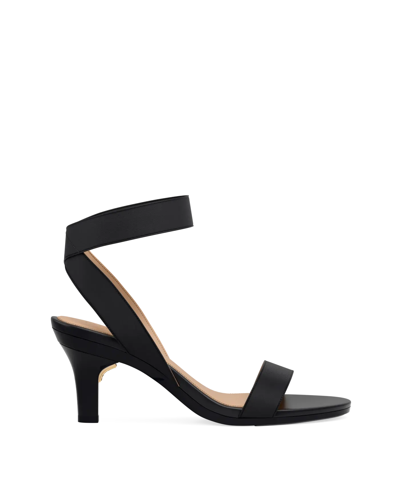 Abby Sandal - Coal Black Elastic 3 Stiletto