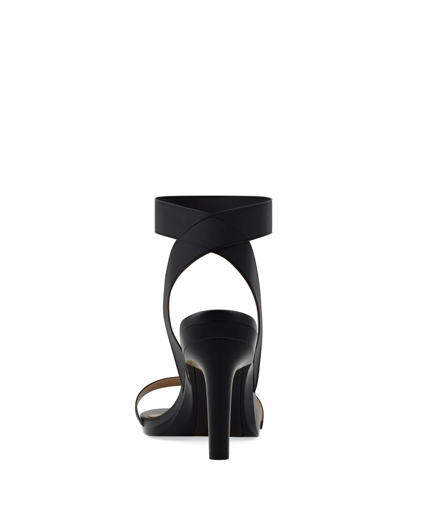 Abby Sandal - Coal Black Elastic 4 Stiletto