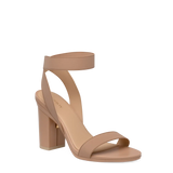 Abby Sandal - Latte Elastic 4 Block