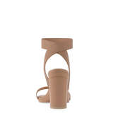 Abby Sandal - Latte Elastic 4 Block