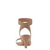 Abby Sandal - Latte Elastic 3 Stiletto