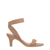 Abby Sandal - Latte Elastic 3 Stiletto