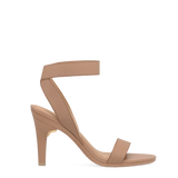 Abby Sandal - Latte Elastic 4 Stiletto