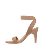 Abby Sandal - Latte Elastic 4 Stiletto