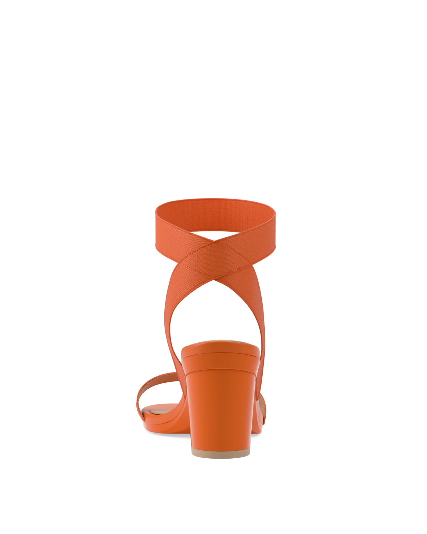 Abby Sandal - Tangerine Elastic 3 Block