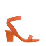 Abby Sandal - Tangerine Elastic 3 Block