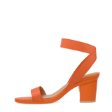 Abby Sandal - Tangerine Elastic 3 Block