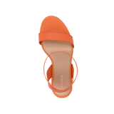 Abby Sandal - Tangerine Elastic 3 Block