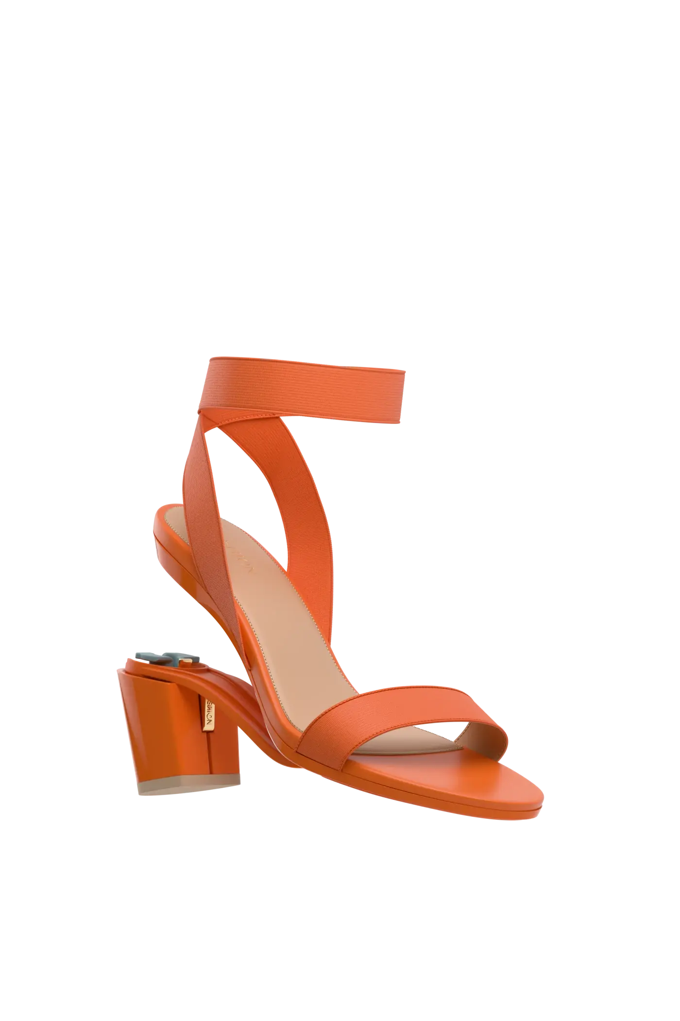 The Abby - Tangerine Elastic 3 Block