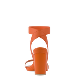 Abby Sandal - Tangerine Elastic 4 Block