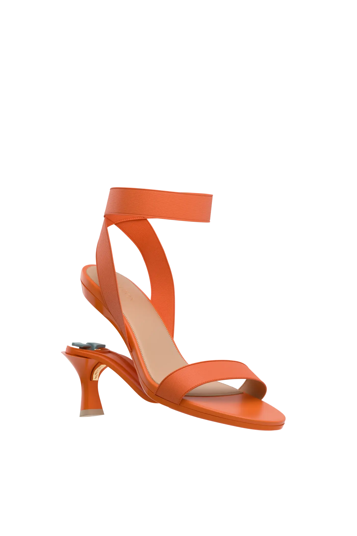 The Abby - Tangerine Elastic 3 Flare Stiletto
