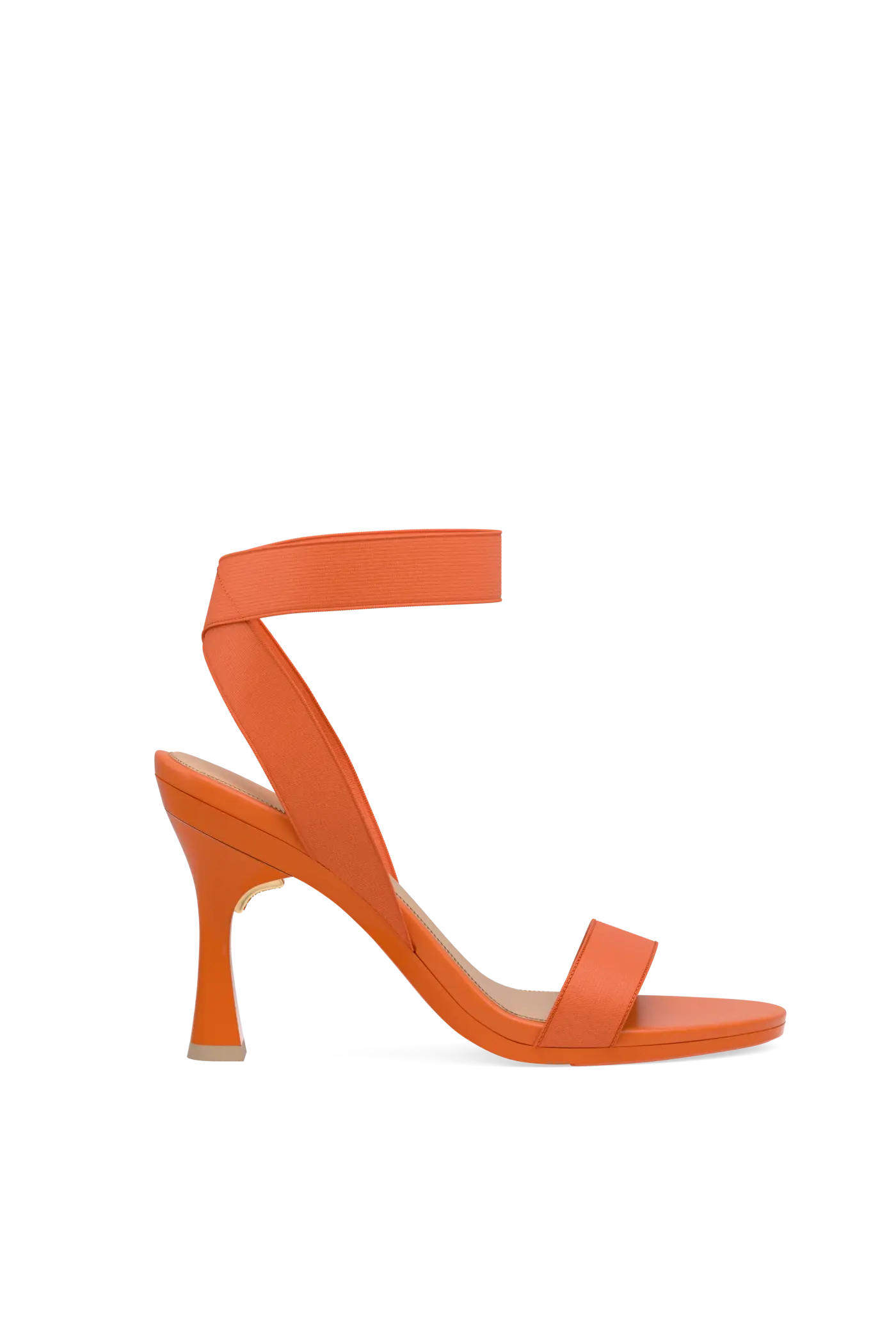 The Abby - Tangerine Elastic 4 Flare Stiletto