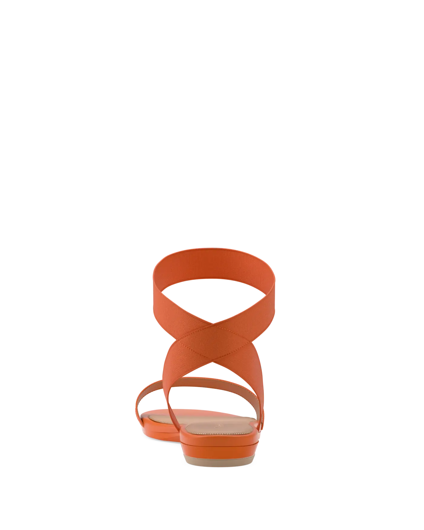 Abby Sandal - Tangerine Elastic Flat