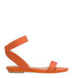 Abby Sandal - Tangerine Elastic Flat