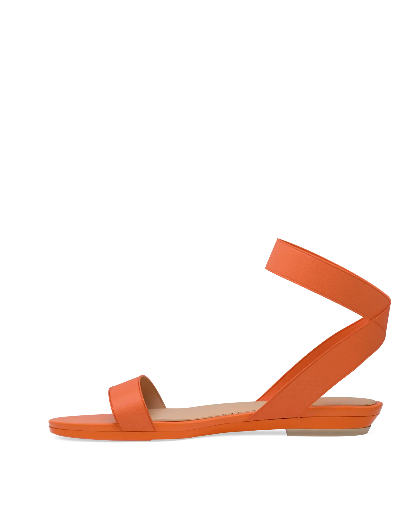 Abby Sandal - Tangerine Elastic Flat