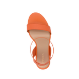 Abby Sandal - Tangerine Elastic 4 Block