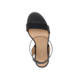 Abby Sandal - Coal Black Elastic