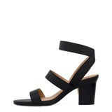 Adrianna Sandal - Coal Black + Block Heel Kit 3 Coal Black
