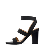 Adrianna Sandal - Coal Black + Block Heel Kit 4 Coal Black
