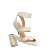 Adrianna Sandal - Ivory 4 Block