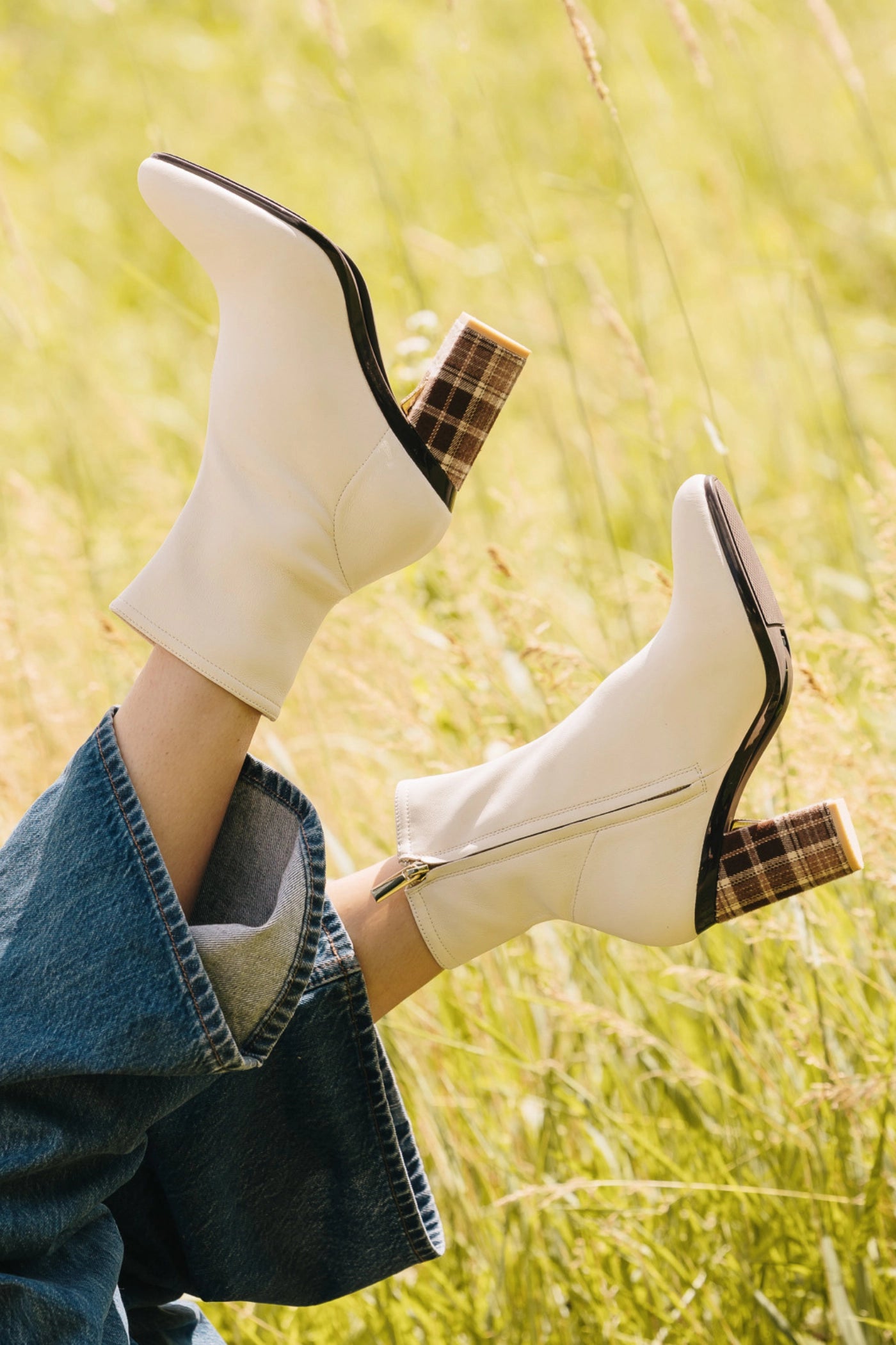 Block Heel Kit 4 Walnut Tartan