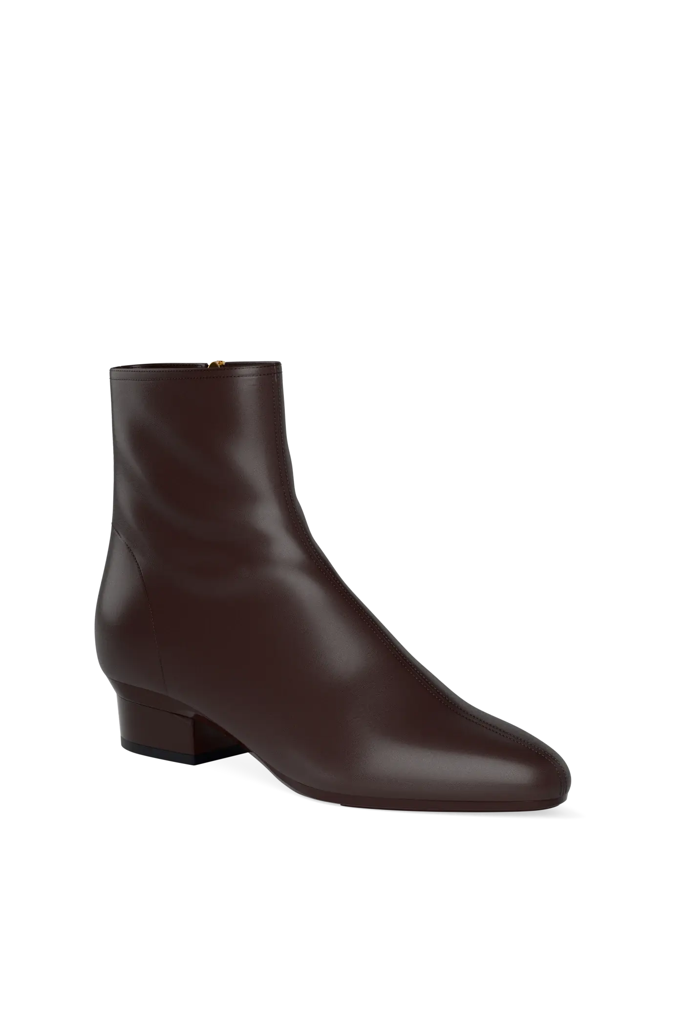 The Amy Bootie - Chocolate Leather 4 Stiletto
