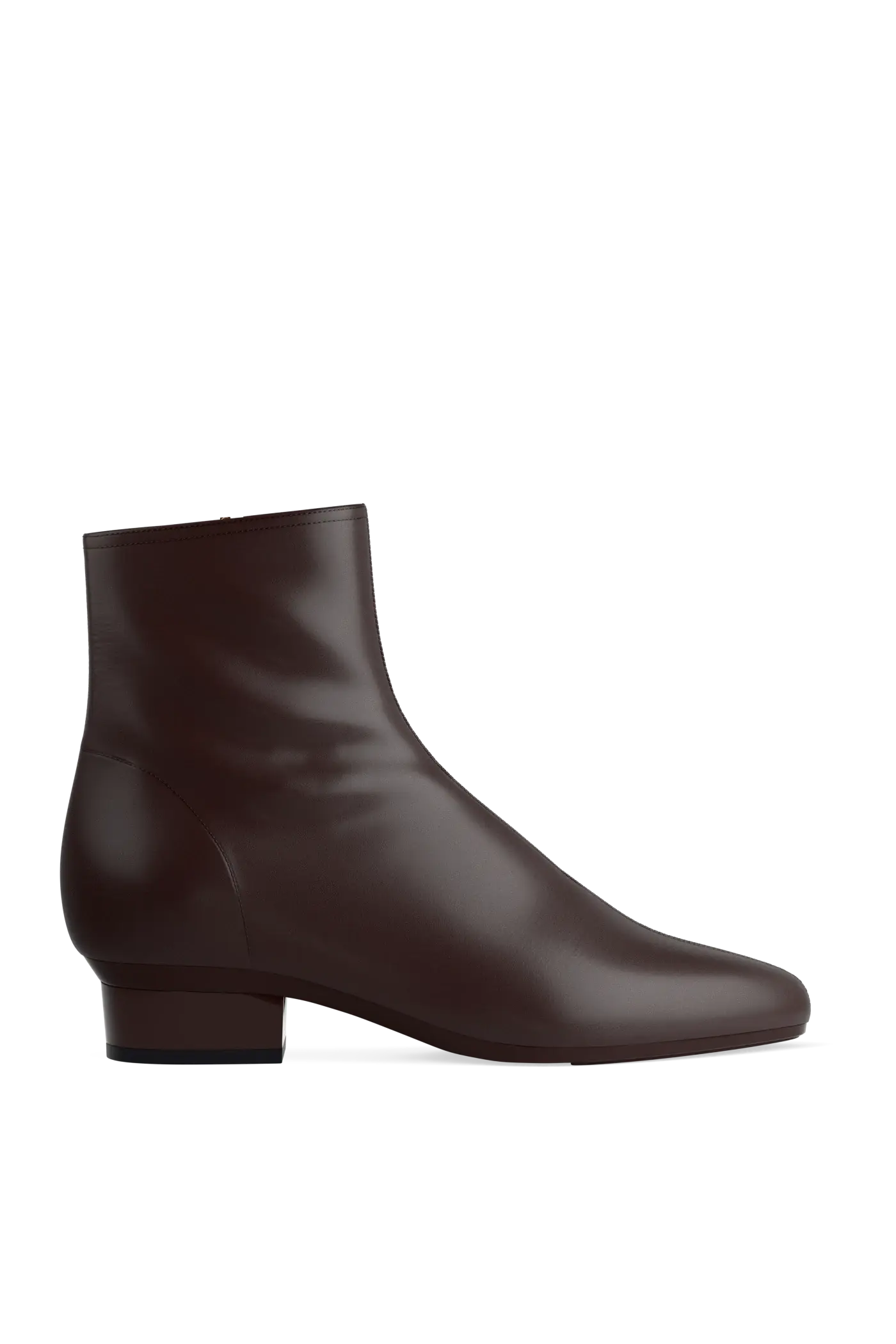 The Amy Bootie - Chocolate Leather Flat